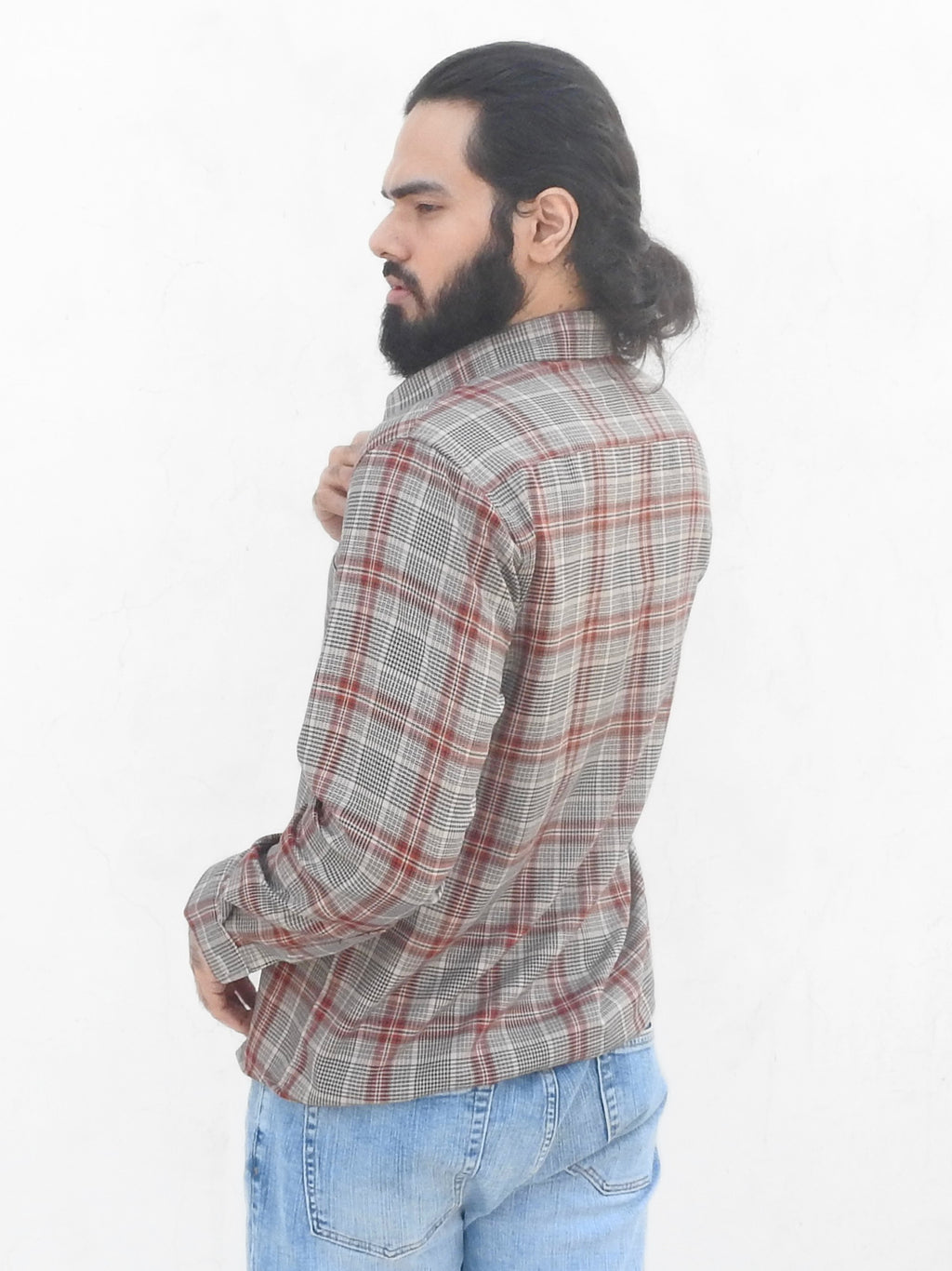 Broad Windowpane Checkered Shirt