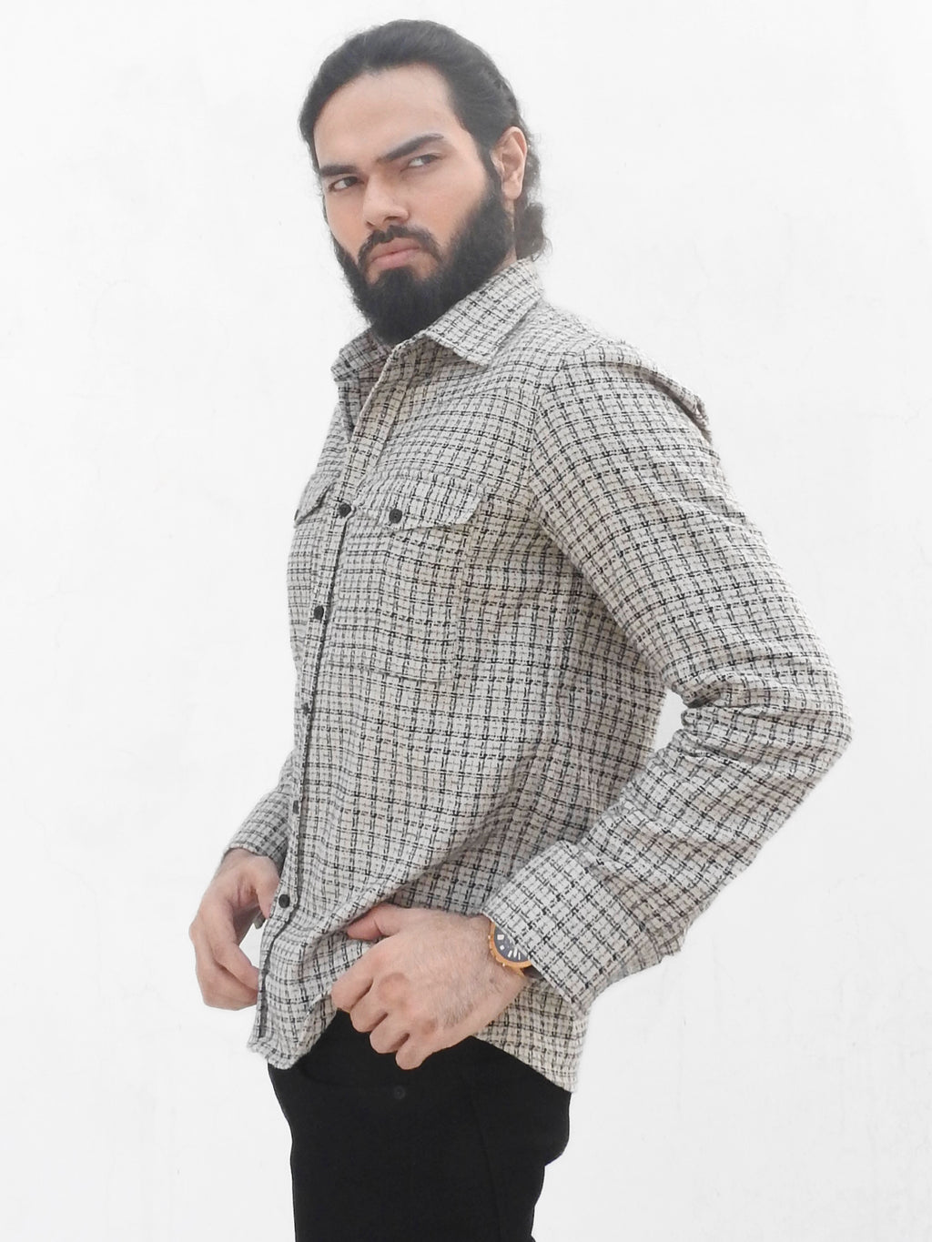 Heavyweight Textured Check Shirt