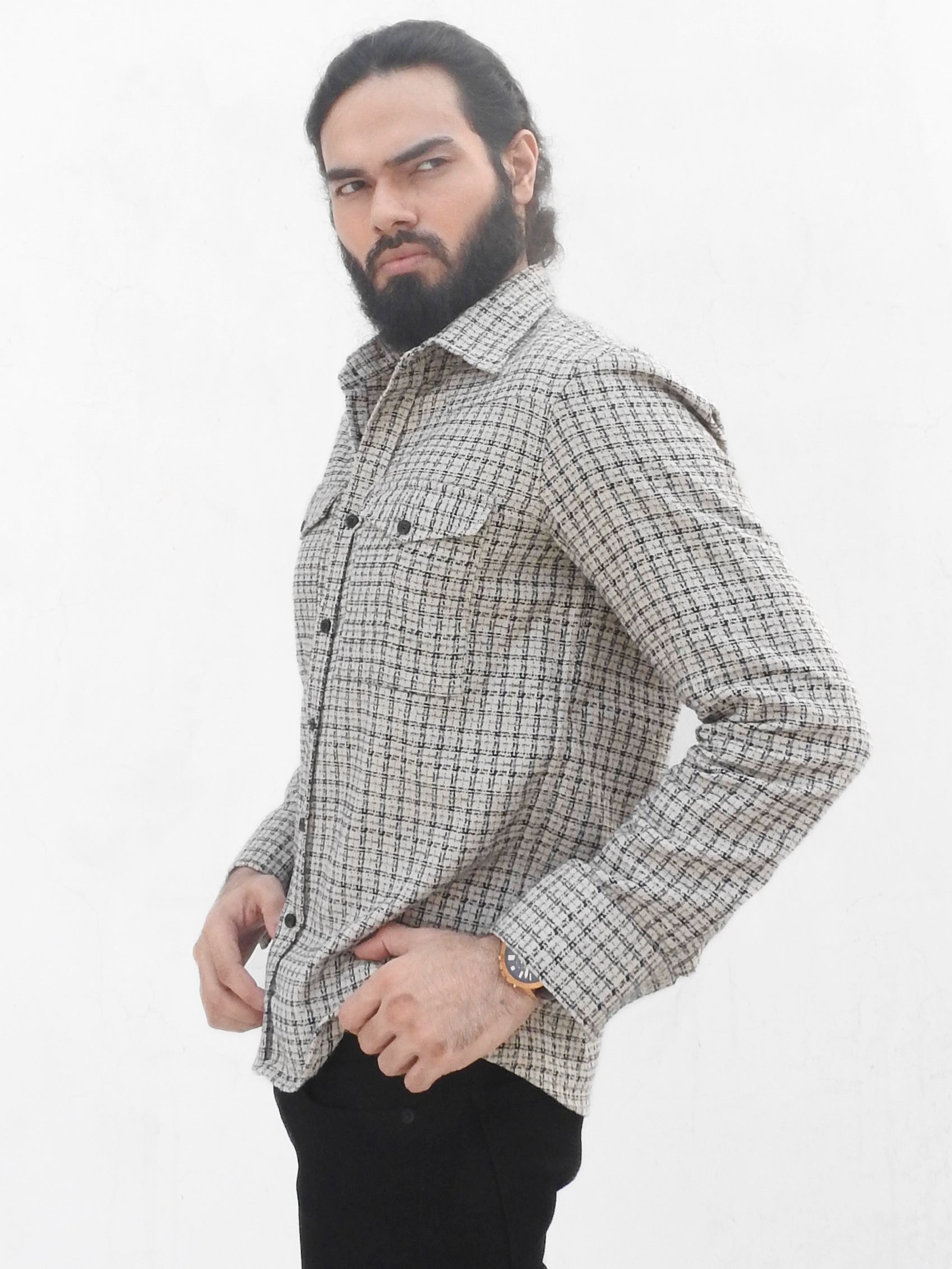 Heavyweight Textured Check Shirt
