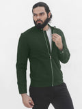 Green Mandarin Collar Jacket