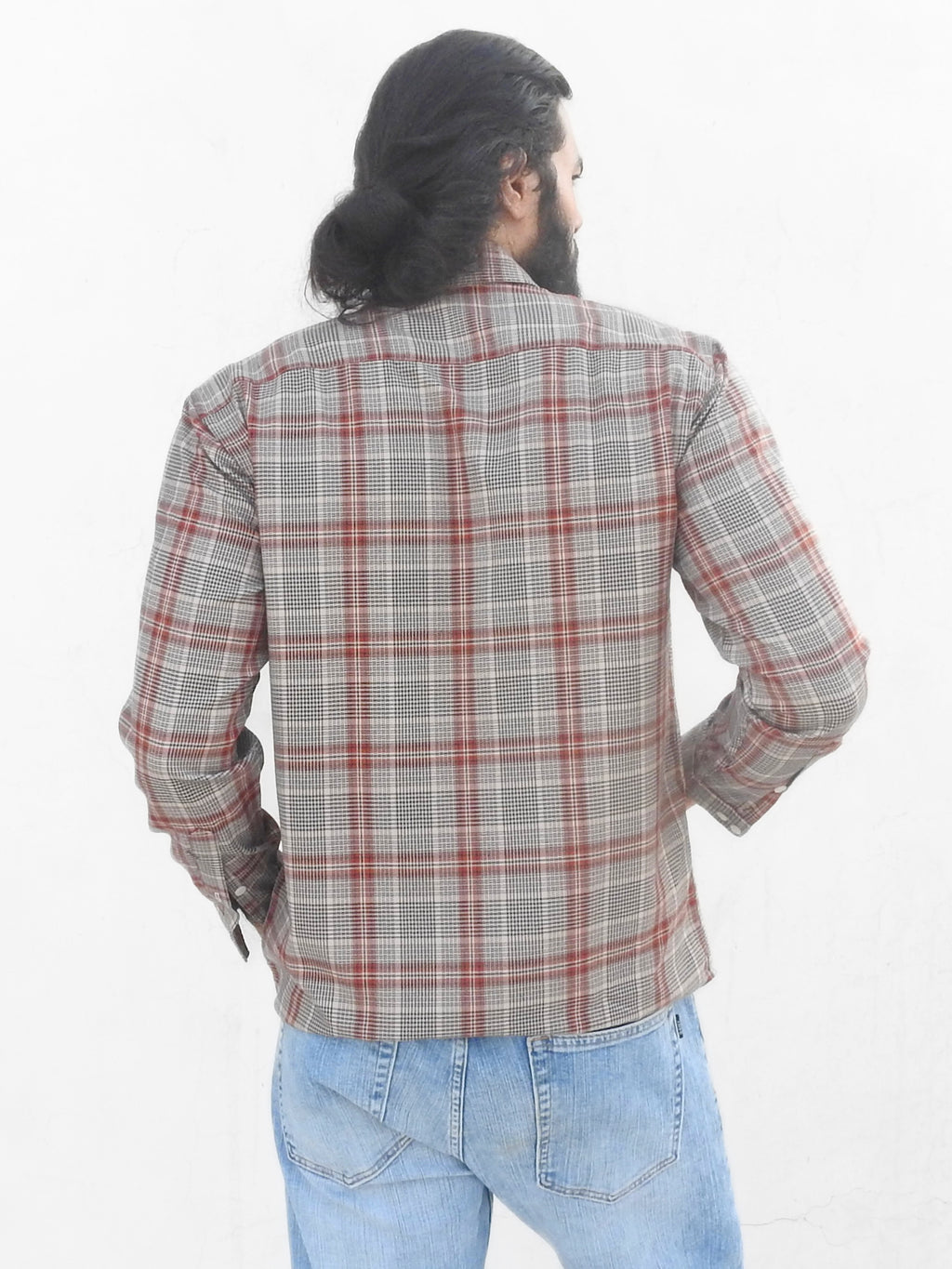 Broad Windowpane Checkered Shirt
