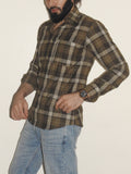 Green Corduroy Check Shirt