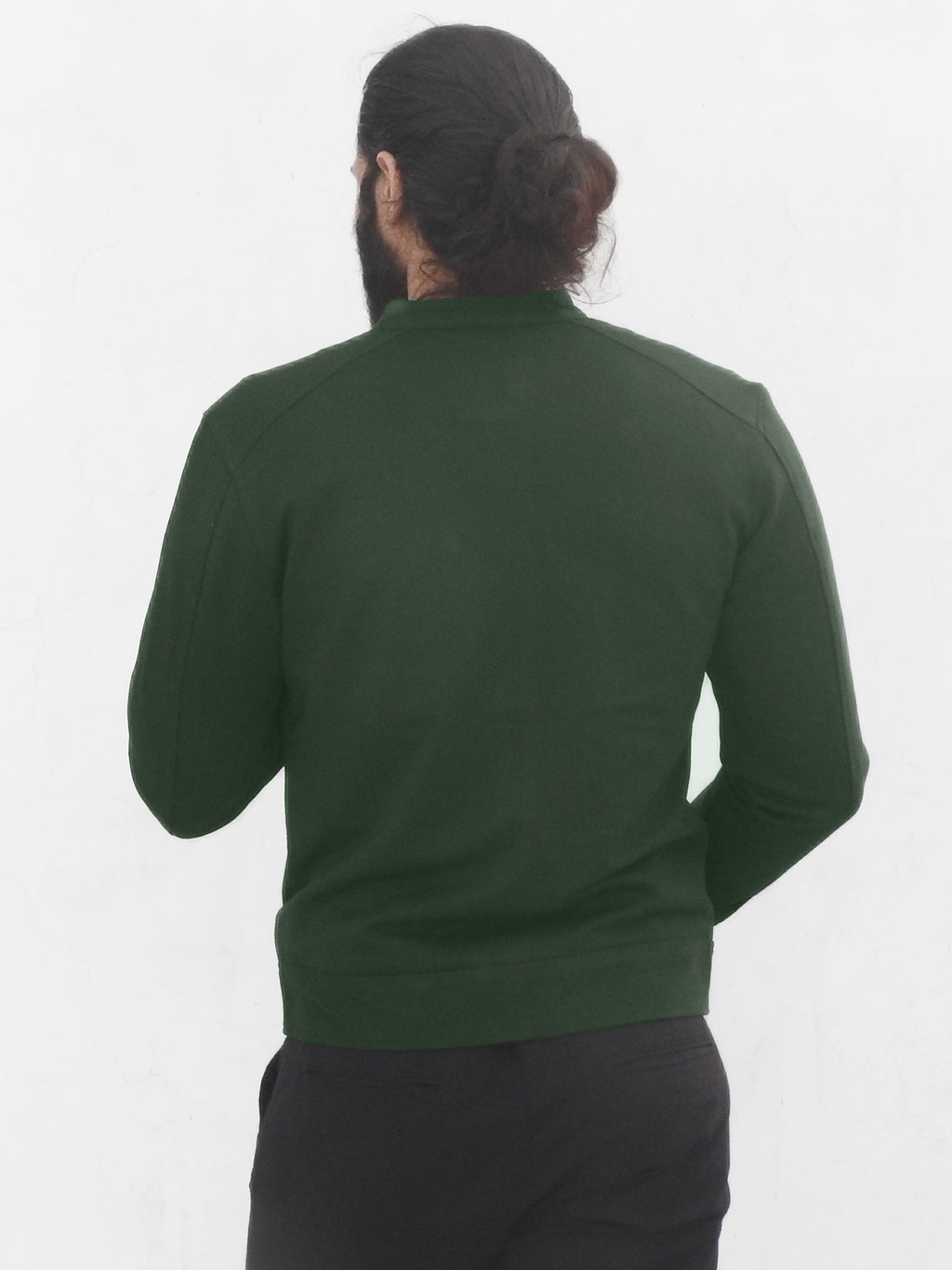 Green Mandarin Collar Jacket