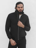 Slim Fit Black Bomber Jacket