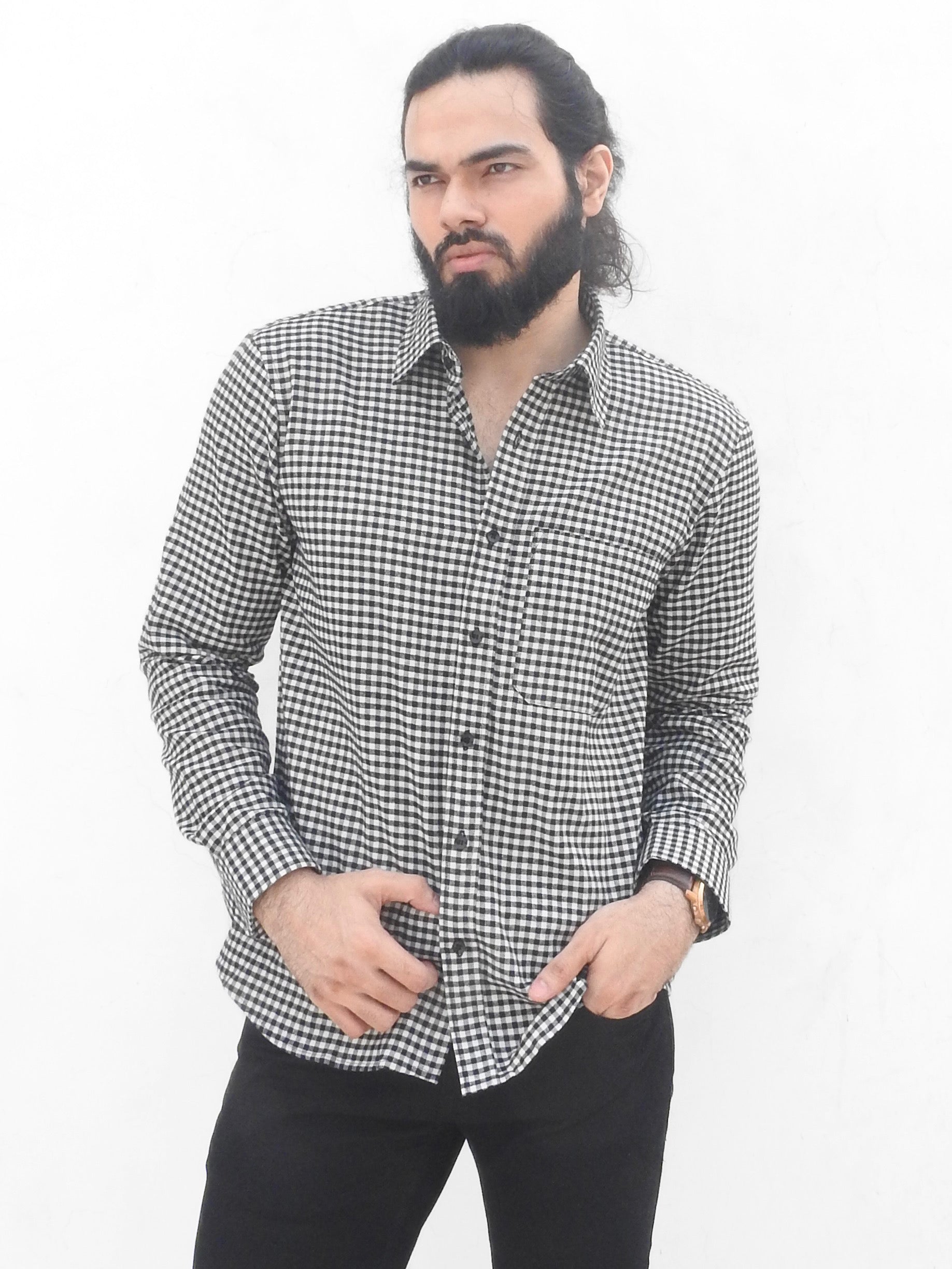 Heavyweight Flannel Mini Check Shirt
