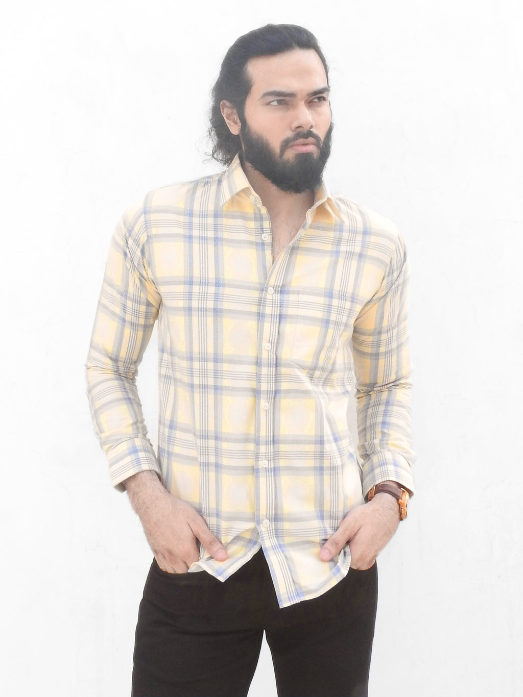 Pastel Tone Corduroy Check Shirt