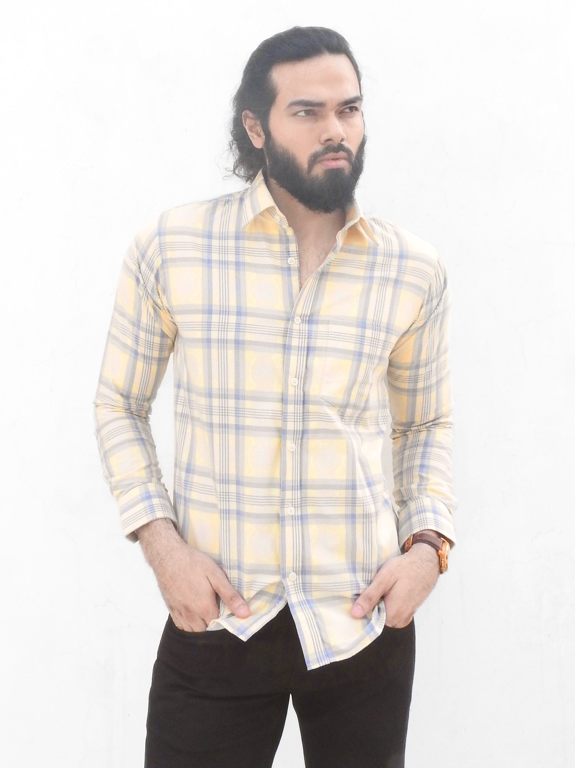 Pastel Tone Corduroy Check Shirt