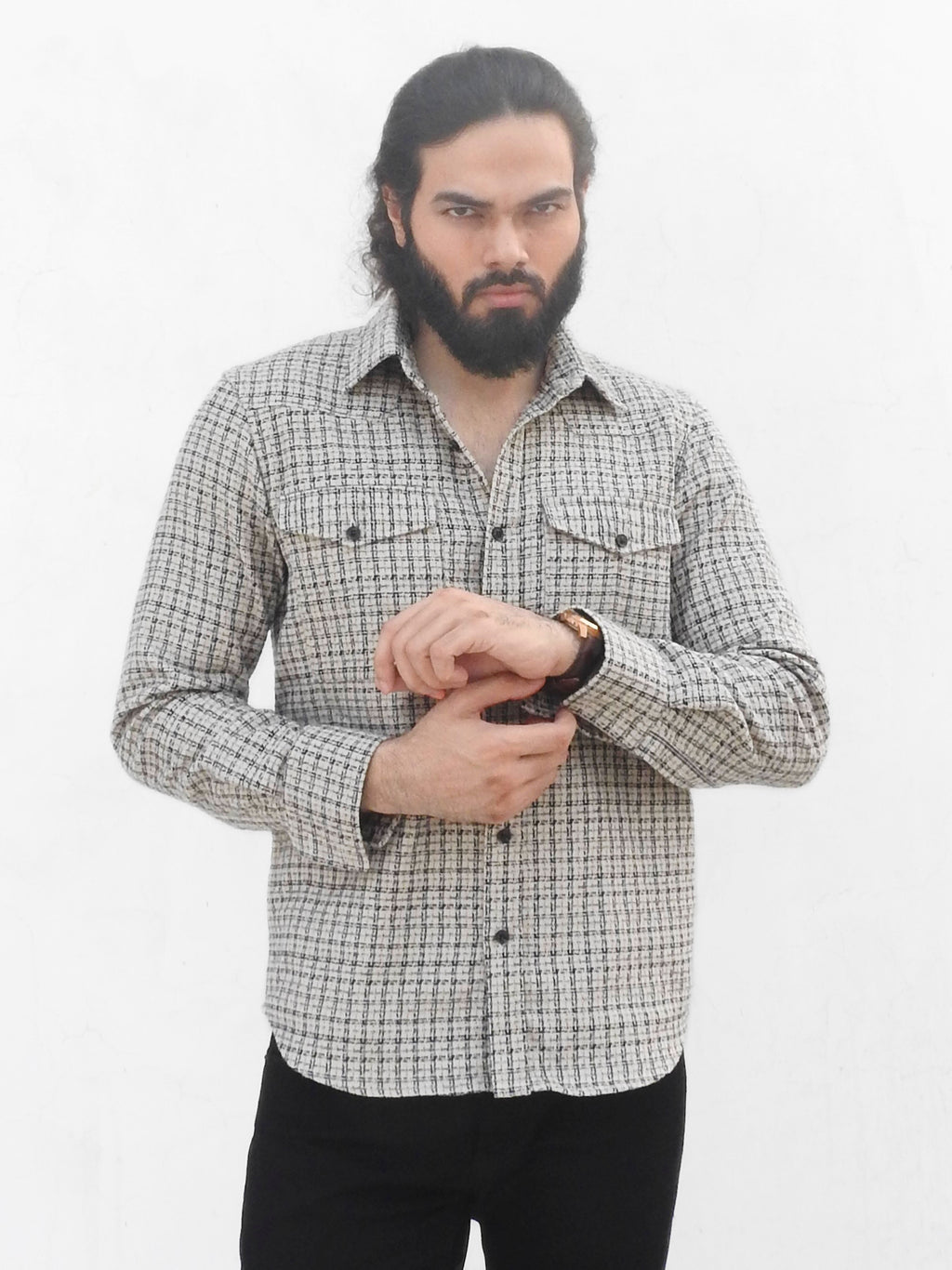 Heavyweight Textured Check Shirt