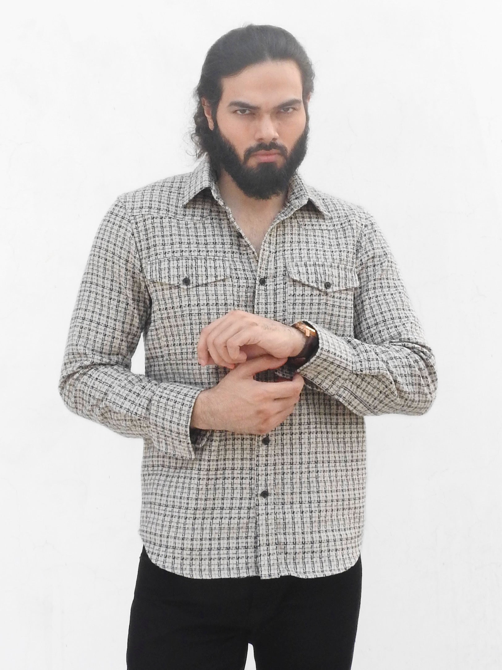 Heavyweight Textured Check Shirt