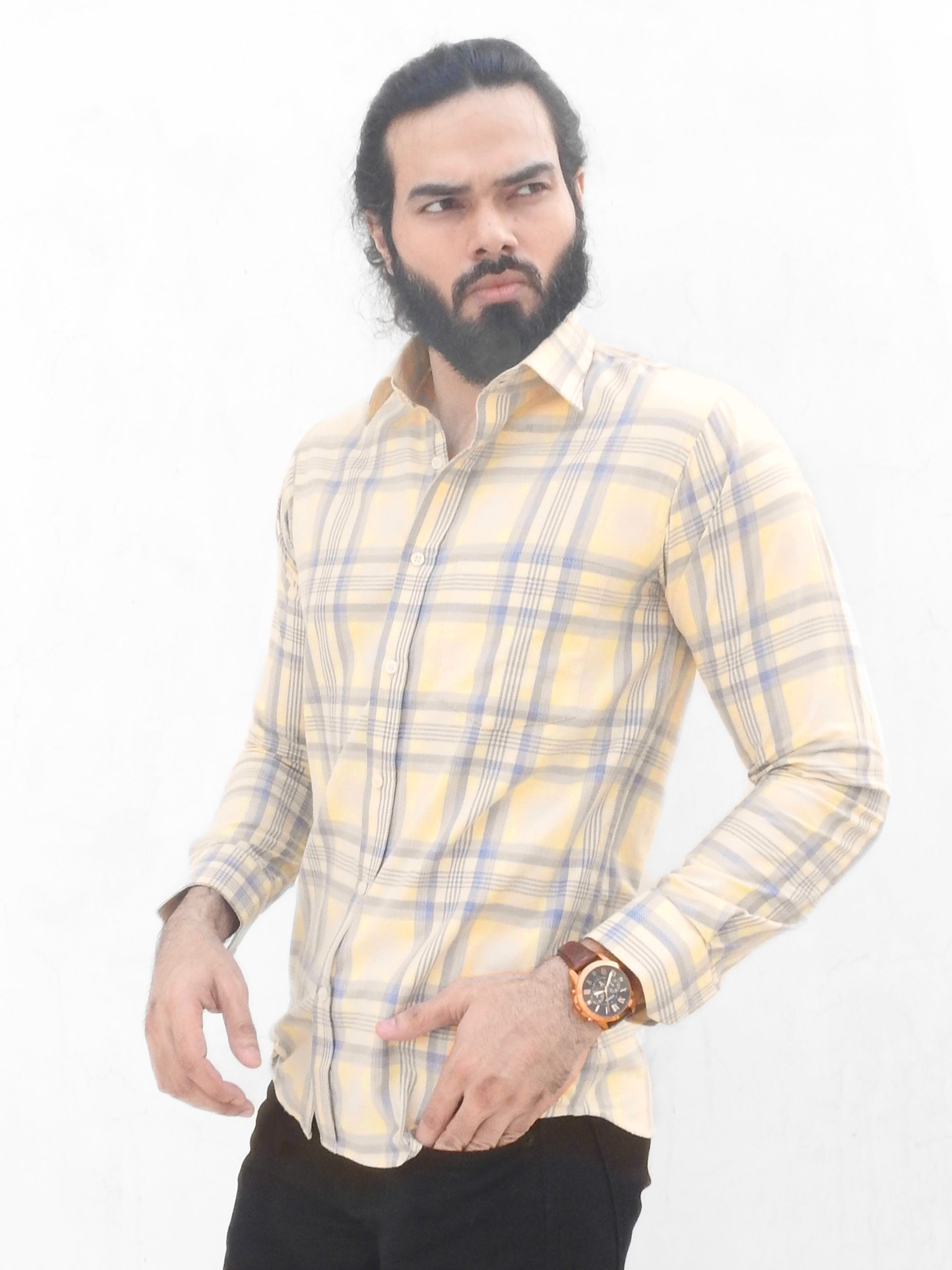 Pastel Tone Corduroy Check Shirt
