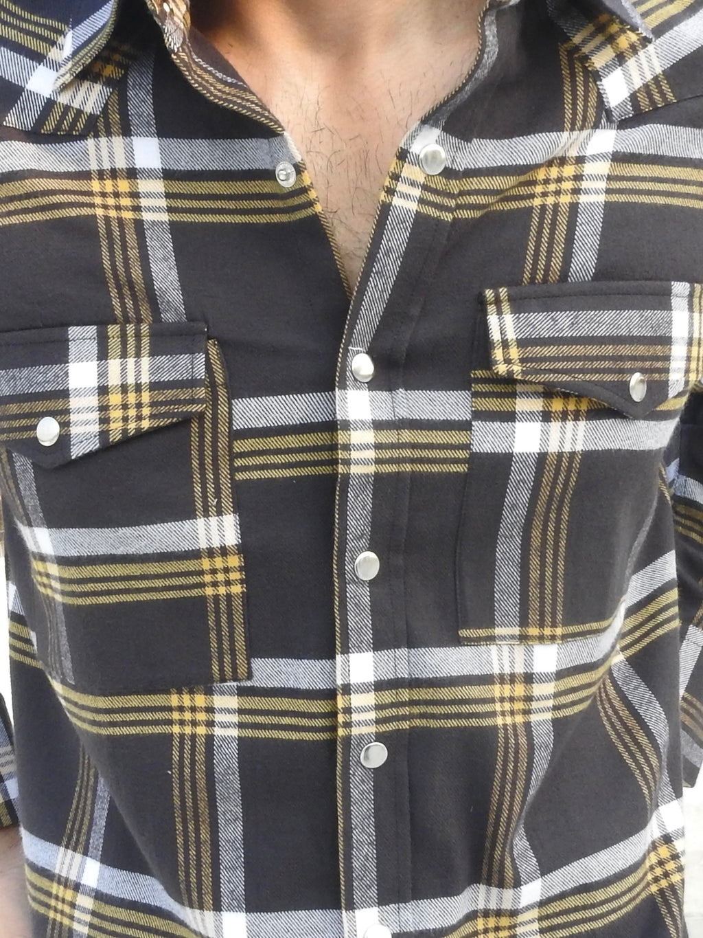 Western Contrast Checkered Shirt