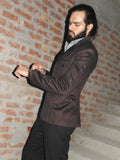 Vintage Casual Blazer - Wine