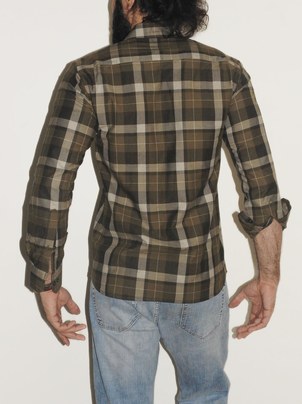 Green Corduroy Check Shirt