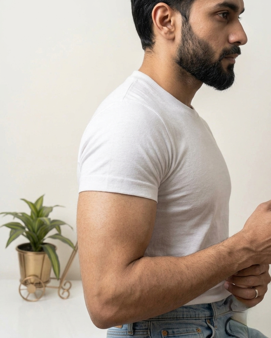Classic Slim Fit Off-White T-Shirt