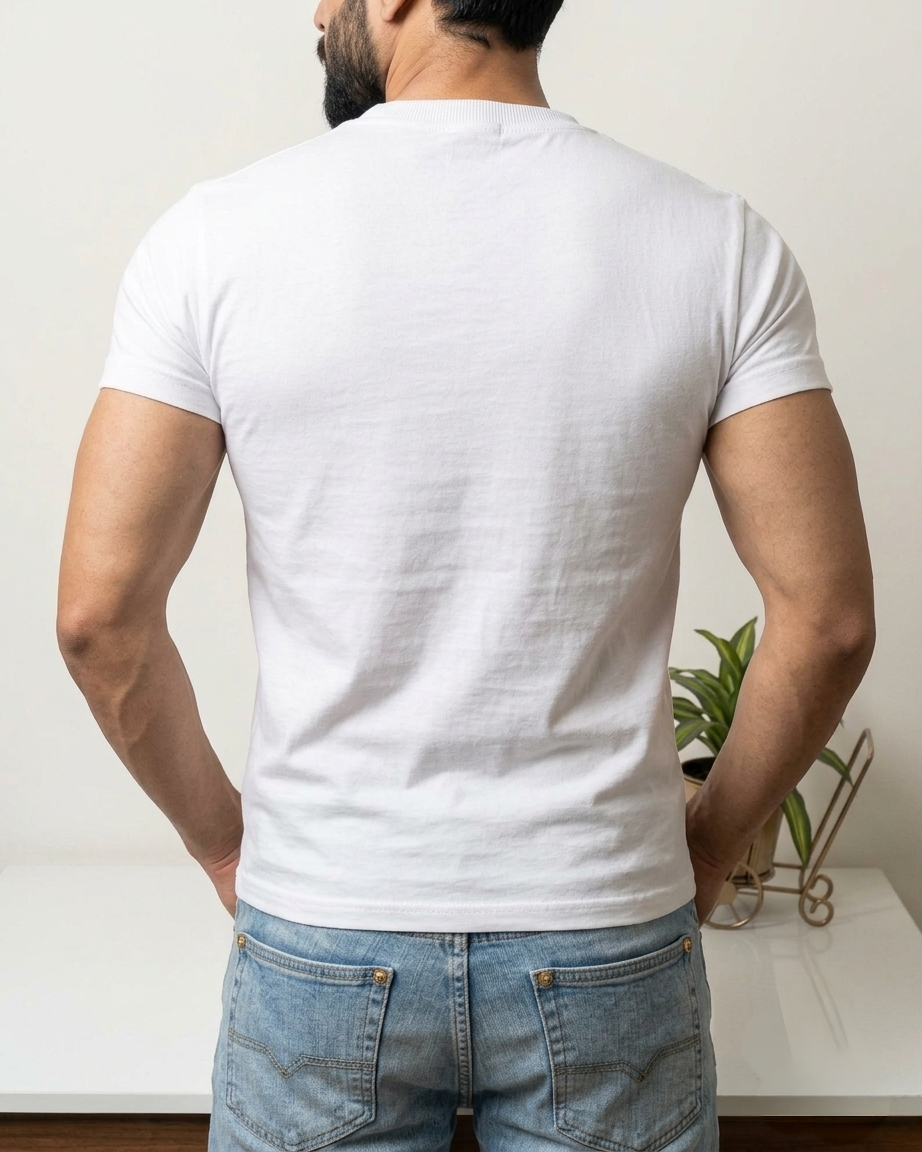 Classic Slim Fit Off-White T-Shirt