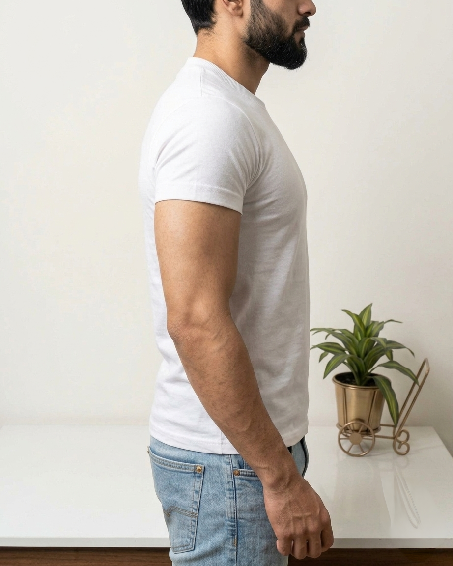 Classic Slim Fit Off-White T-Shirt