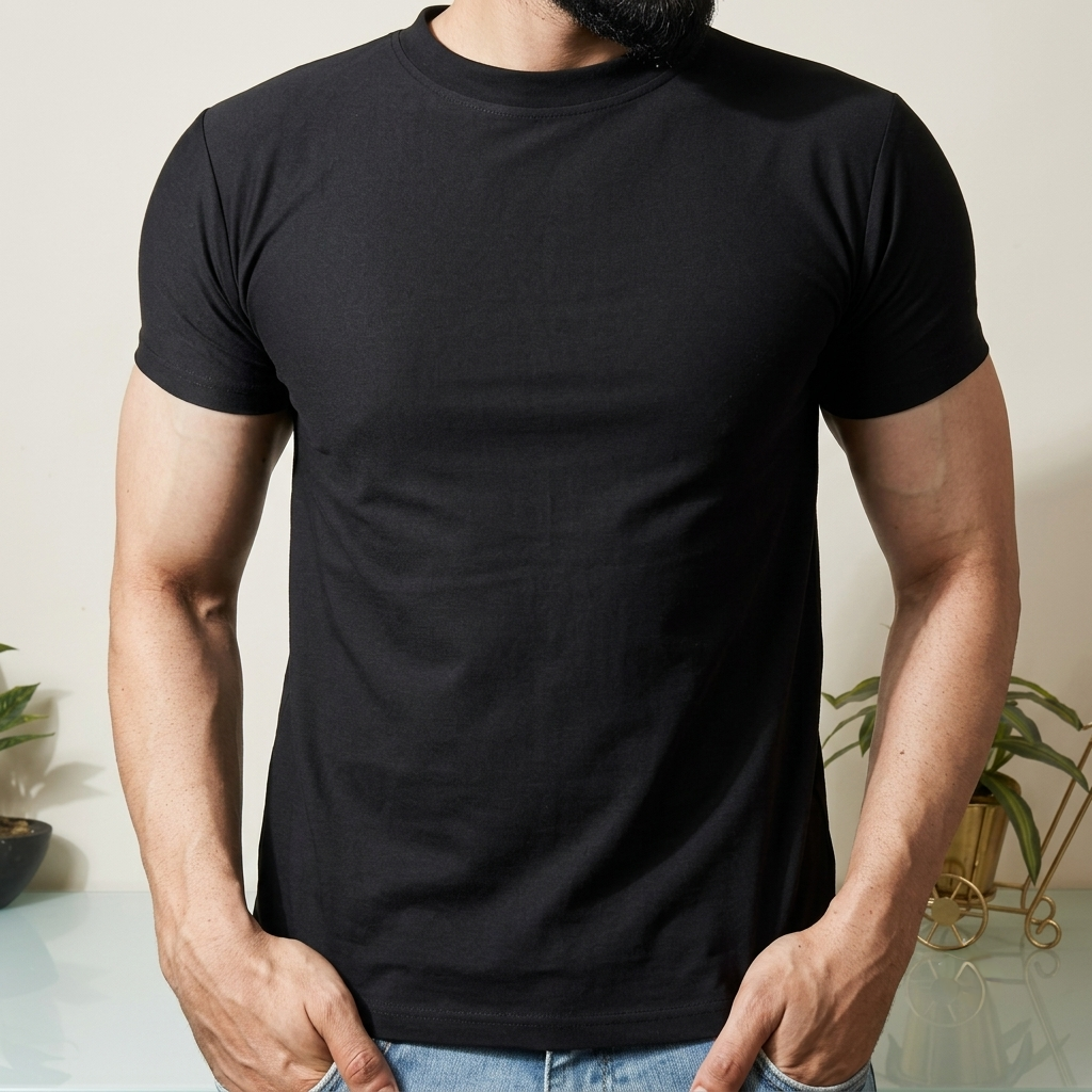 Classic Slim Fit Black T-Shirt