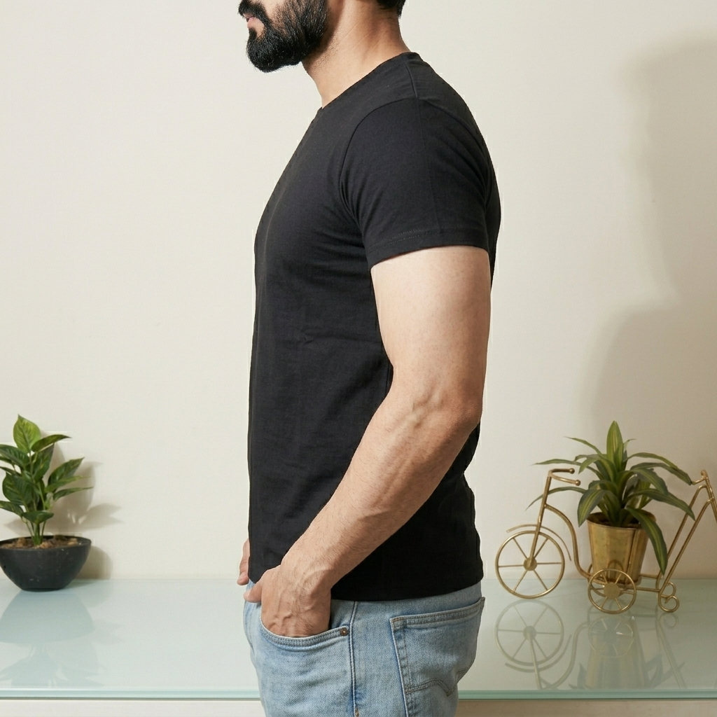 Classic Slim Fit Black T-Shirt